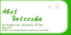 abel holecska business card